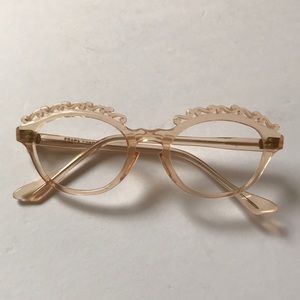 Vintage optical frames France clear peach/nude